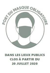 Port du masque version gris vert